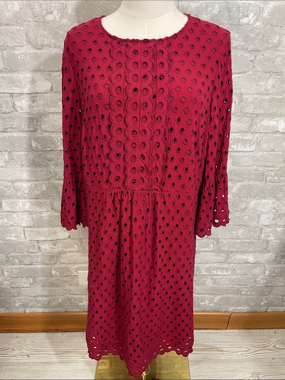 Boden Scallop Broderie Eyelet Dress